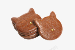 棕色可爱动物的食物饼干实物素材