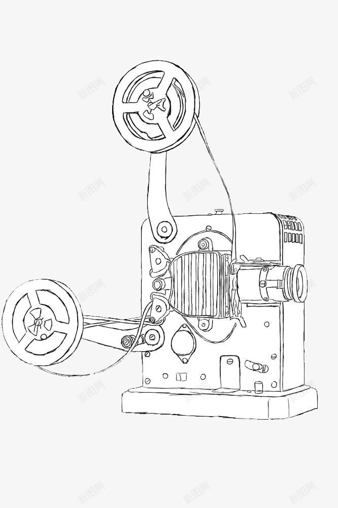 手绘旧电影器材放映机插图png免抠素材_88icon https://88icon.com 器材 怀旧 放电影 旧时代 旧电影 电影器材 老电影