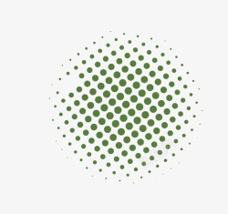 绿色圆形波点造型素材