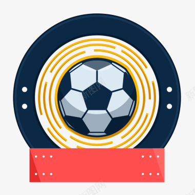 创意奖杯插画世界杯足球比赛创意图标矢量图图标