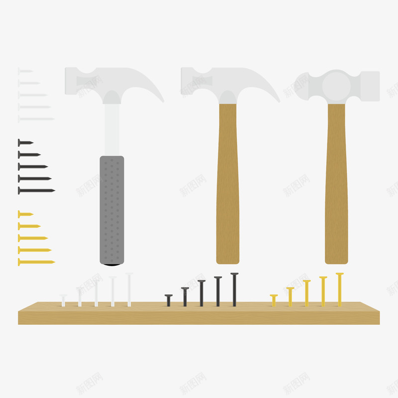 钉锤矢量图ai免抠素材_88icon https://88icon.com 卡通钉锤 手绘钉锤 简单钉锤 钉锤 矢量图
