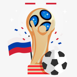 足球世界杯创意奖杯矢量图素材