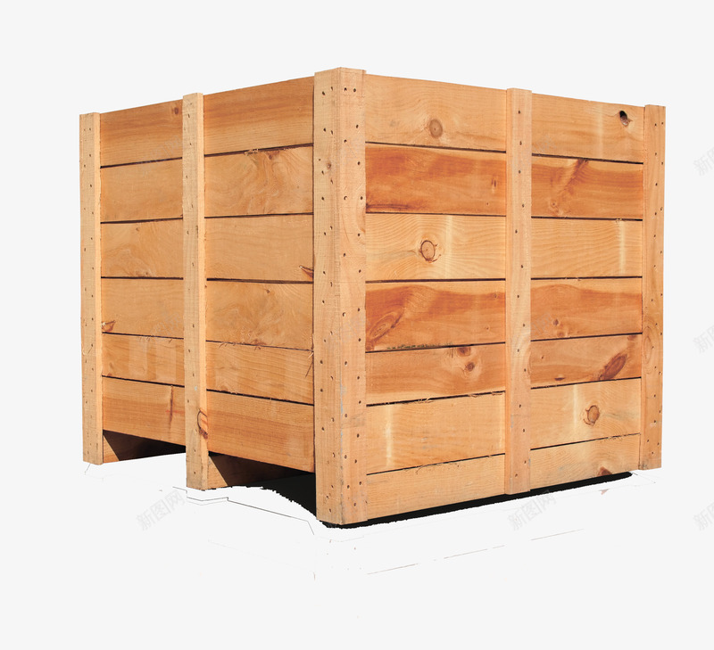 棕色箱子png免抠素材_88icon https://88icon.com 木箱子 木纹色方形箱子 物流 货物 货运 运输