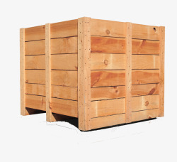 木纹色方形箱子棕色箱子高清图片