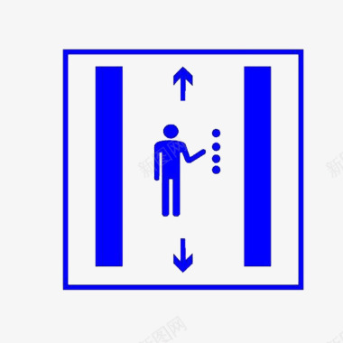 上下电梯标志安全图标图标