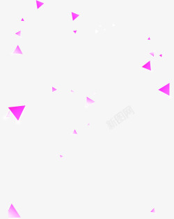 粉色三角形碎片双11素材
