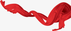红色绸带国庆节喜庆元素素材