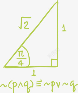 三角形高等公式数学矢量图素材