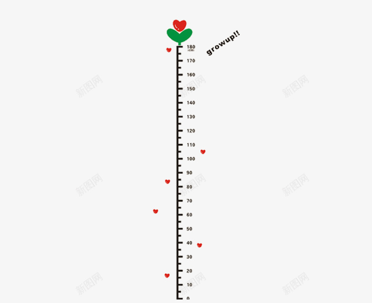 爱心小苗身高贴png免抠素材_88icon https://88icon.com 儿童用身高贴 安全材质 身高贴纸 量身高