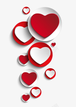 红桃心形用具情人节爱心背景高清图片
