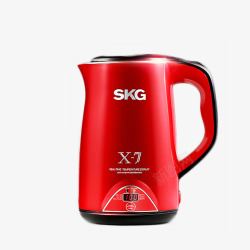 SKG红色全自动保温烧水壶素材