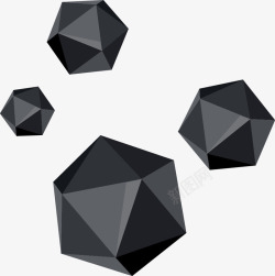 科技几何体黑色科技感几何体高清图片