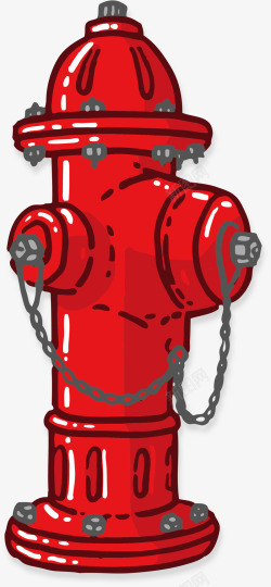 消防栓手绘矢量图素材
