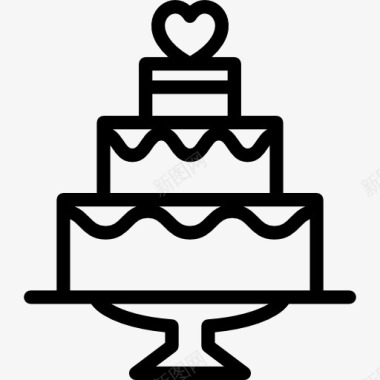烘焙婚礼蛋糕图标图标