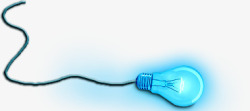 蓝色电灯泡手绘创意合成蓝色的电灯泡高清图片