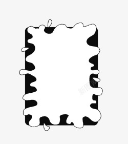 长方形文本框黑色卡通扁平化文本框矢量图高清图片
