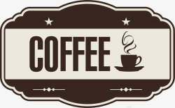 咖啡吧褐色咖啡色标签高清图片