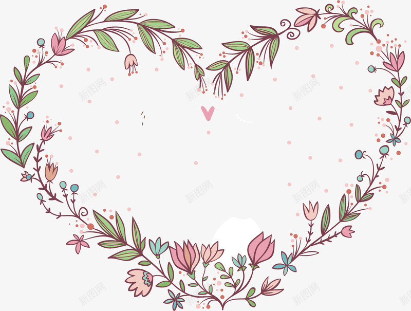 卡通手绘爱情鸟爱心矢量图ai免抠素材_88icon https://88icon.com 卡通手绘 爱心 爱情鸟 矢量图