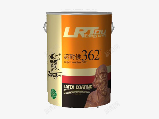 LRTOU乳胶漆png免抠素材_88icon https://88icon.com 产品实物 刷墙用 墙面漆料 油漆 罐装漆料 装修漆 金色罐子