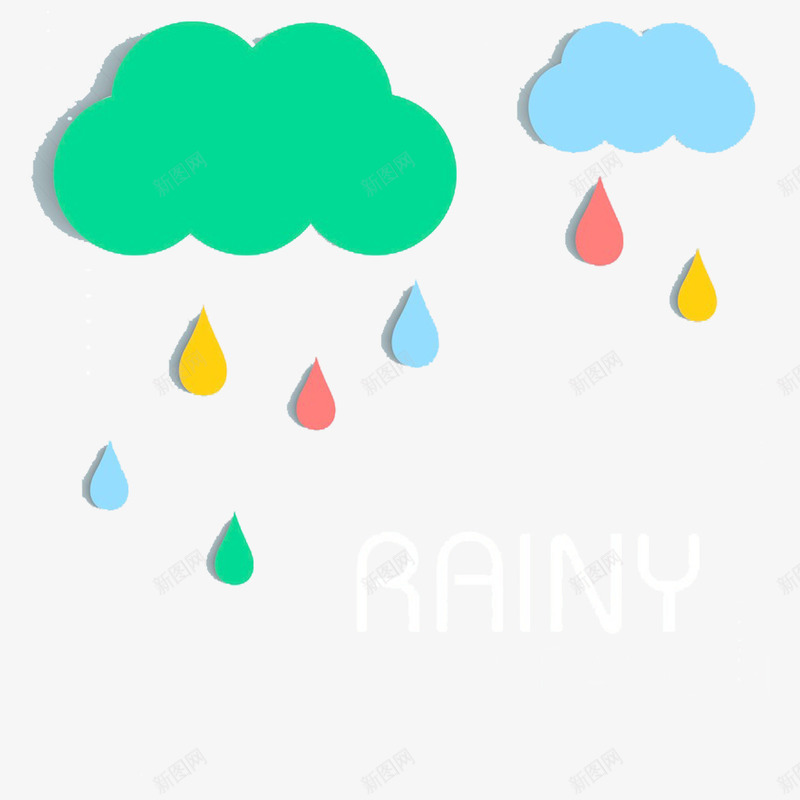 下雨天png免抠素材_88icon https://88icon.com 云朵 广告 节气 装饰画 雨滴