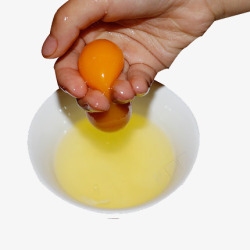 手握鸡蛋黄素材