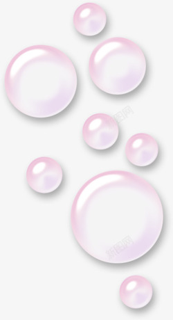 漂浮着的气泡粉色泡泡高清图片