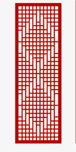 长方形红色方格子素材