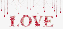 情人节模板下载情人节love花纹艺术字高清图片