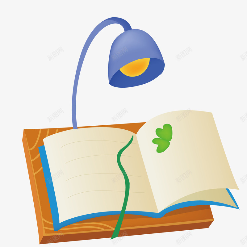 在台灯下看书学习矢量图ai免抠素材_88icon https://88icon.com 台灯 学习 看书 矢量图