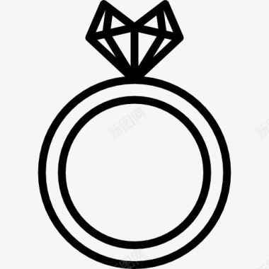 心形钻石戒指图标图标