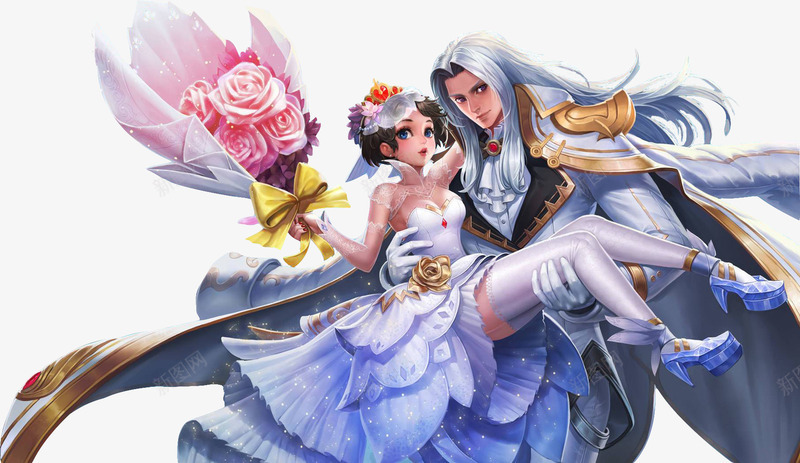 真爱至上纯白花嫁png免抠素材_88icon https://88icon.com 王者 王者荣耀 真爱至上 纯白花嫁 荣耀