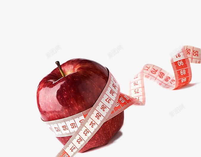 减肥png免抠素材_88icon https://88icon.com 健康饮食 刻度尺 测量 苹果图片 软尺