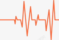 声波线矢量素材橙色声波线图标高清图片