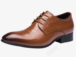 高端男式棕色皮鞋素材