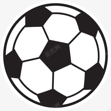 双色足球图标手绘卡通足球图标图标