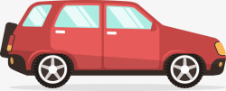 新能源汽车图标红色卡通汽车图标高清图片