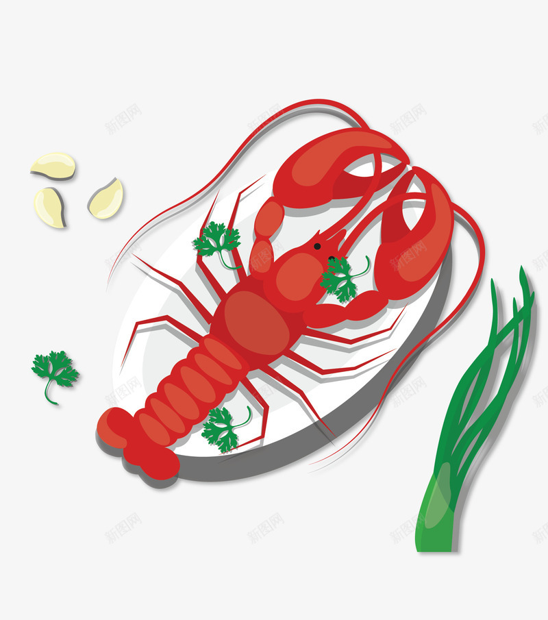 夏季美食麻辣龙虾矢量图ai免抠素材_88icon https://88icon.com 大龙虾 小龙虾 矢量png 美味龙虾 麻辣龙虾 龙虾 矢量图