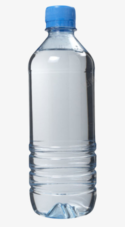 透明解渴蓝色盖子塑料瓶饮用水实素材