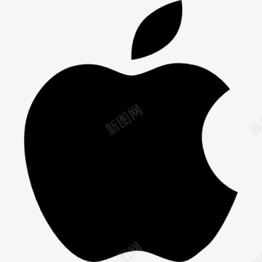 技术苹果logo的黑色图标图标