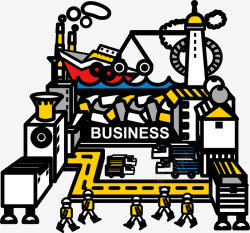 矢量作业机素材简单施工工厂矢量图高清图片