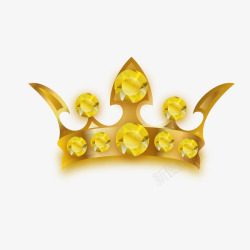 金黄色王冠矢量图素材