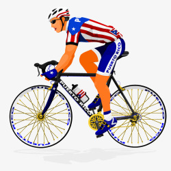 手绘赛车手手绘自行车赛车选手矢量图高清图片