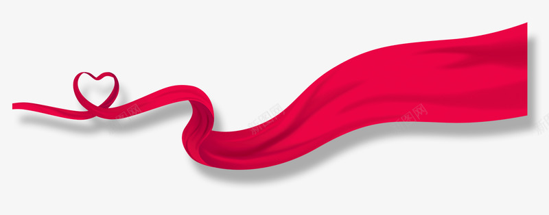 漂浮彩带psd免抠素材_88icon https://88icon.com 彩带飘飘 新图网 爱心传递 红色绸带 飘带