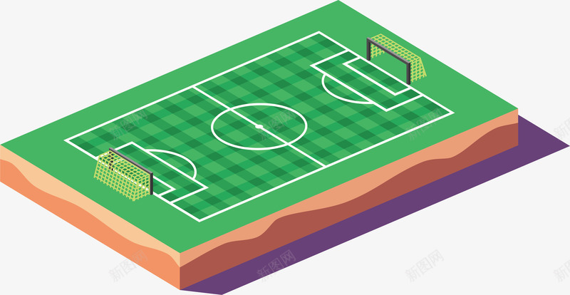 绿色足球场地矢量图ai免抠素材_88icon https://88icon.com 3D 世界杯 体育 场地 比分牌 球类 矢量图设计 篮球场 绿茵场 设计 足球 足球场地矢量 运动 矢量图