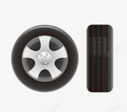 汽车轮胎免抠png卡通汽车轮胎图标图标