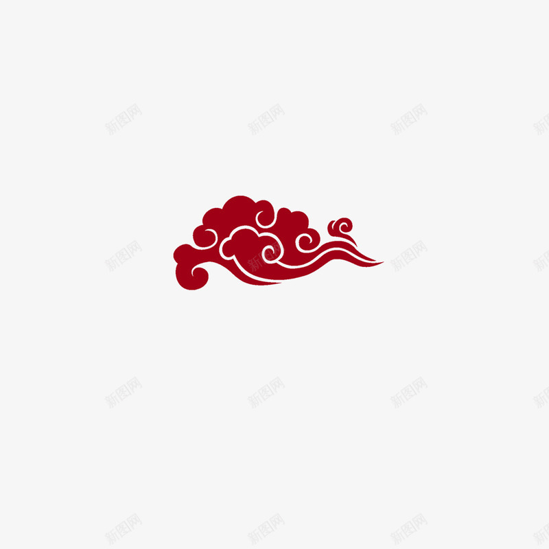 红色云纹png免抠素材_88icon https://88icon.com 云纹 古典 红色