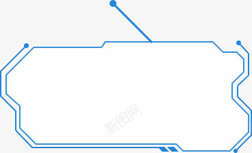 蓝色线条科技边框png免抠素材_88icon https://88icon.com 现代科技边框 科技 科技感框 线条 蓝色 边框