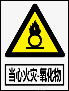 公司标识牌当心火灾氧化物图标图标