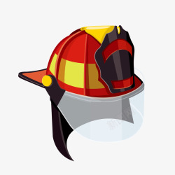 手绘安全消防帽矢量图素材