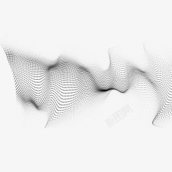 抽象点线动感抽象波点元素图案高清图片